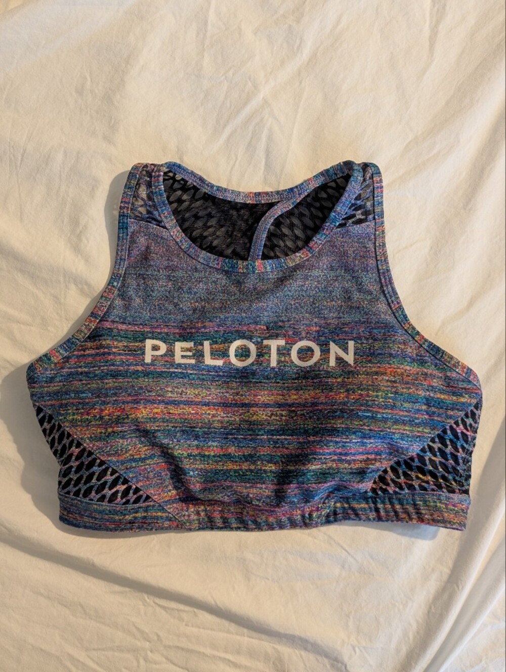 Peloton Multicolor Striped High-Neck Sports Bra